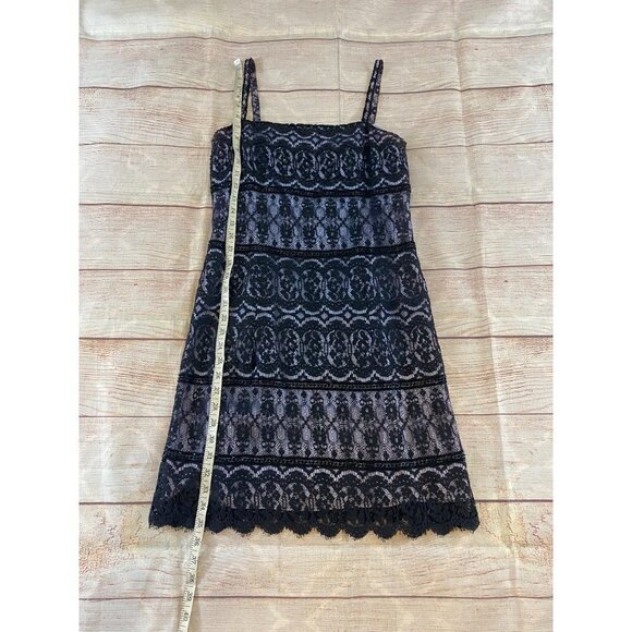 Cache Women's Black Beaded Embellished Cocktail Mini Dress - 8 - Picture 5 of 12